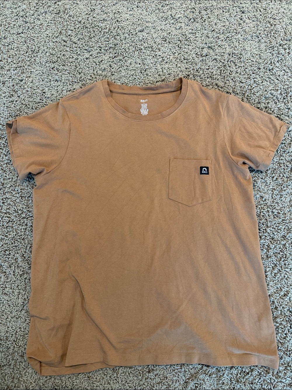 Unknown Brand Tan Pocket Short Sleeve Tee
